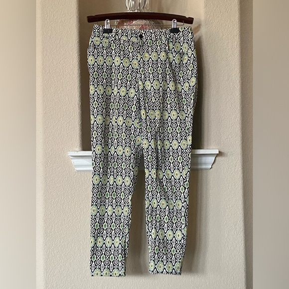 Jones New York Print Secret Slimming Features Stretch Ankle Jeans Size 10 - Picture 3 of 8